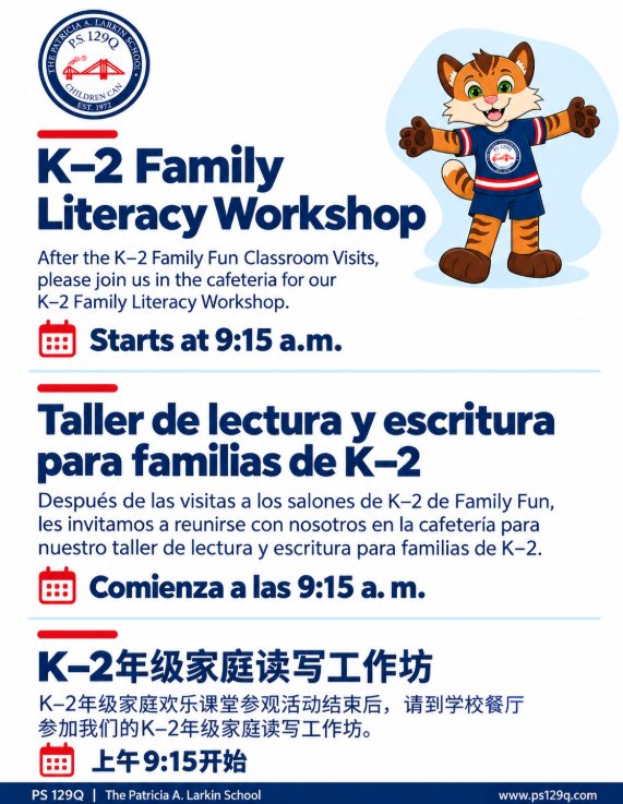 Literacy Parent workshop